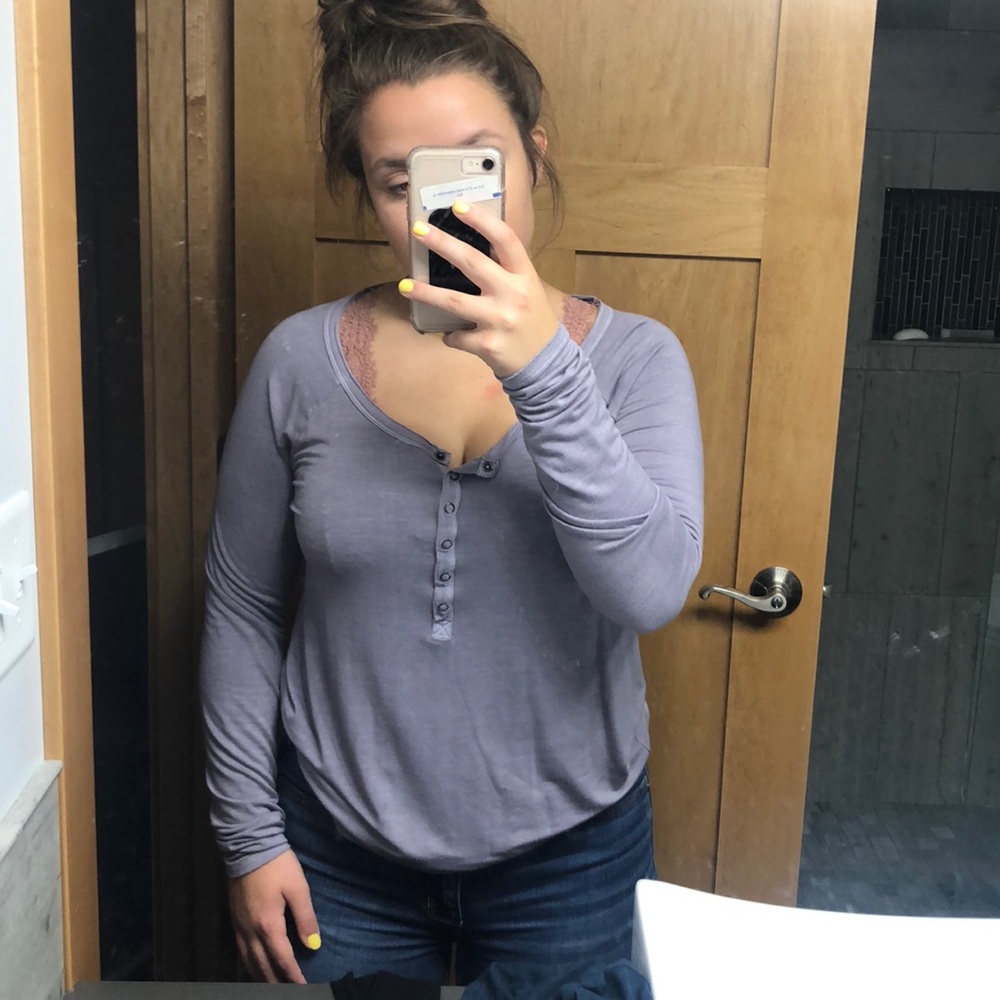 Soft and sexy periwinkle long sleeve